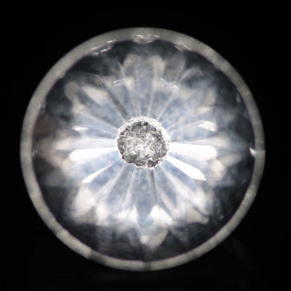 Faceted "Blind Eye" Fluorite Gemstone, Eyeball effect round cut stone.