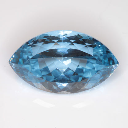 Faceted Flame Fusion Blue Spinel Marquise Cut Gemstone