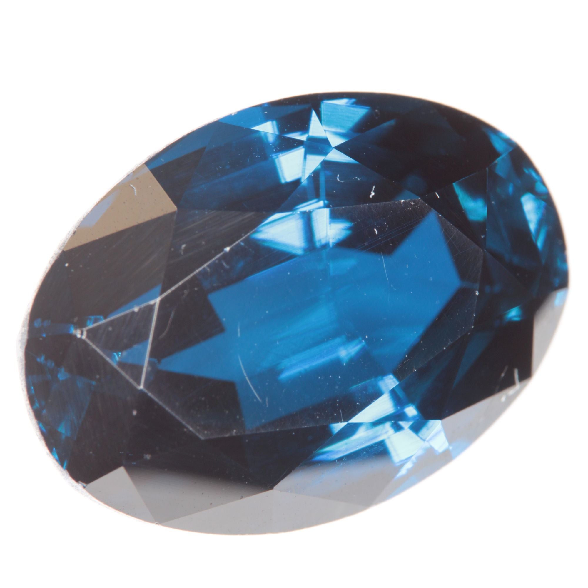 Lab Blue Spinel Oval Cut Gemstone