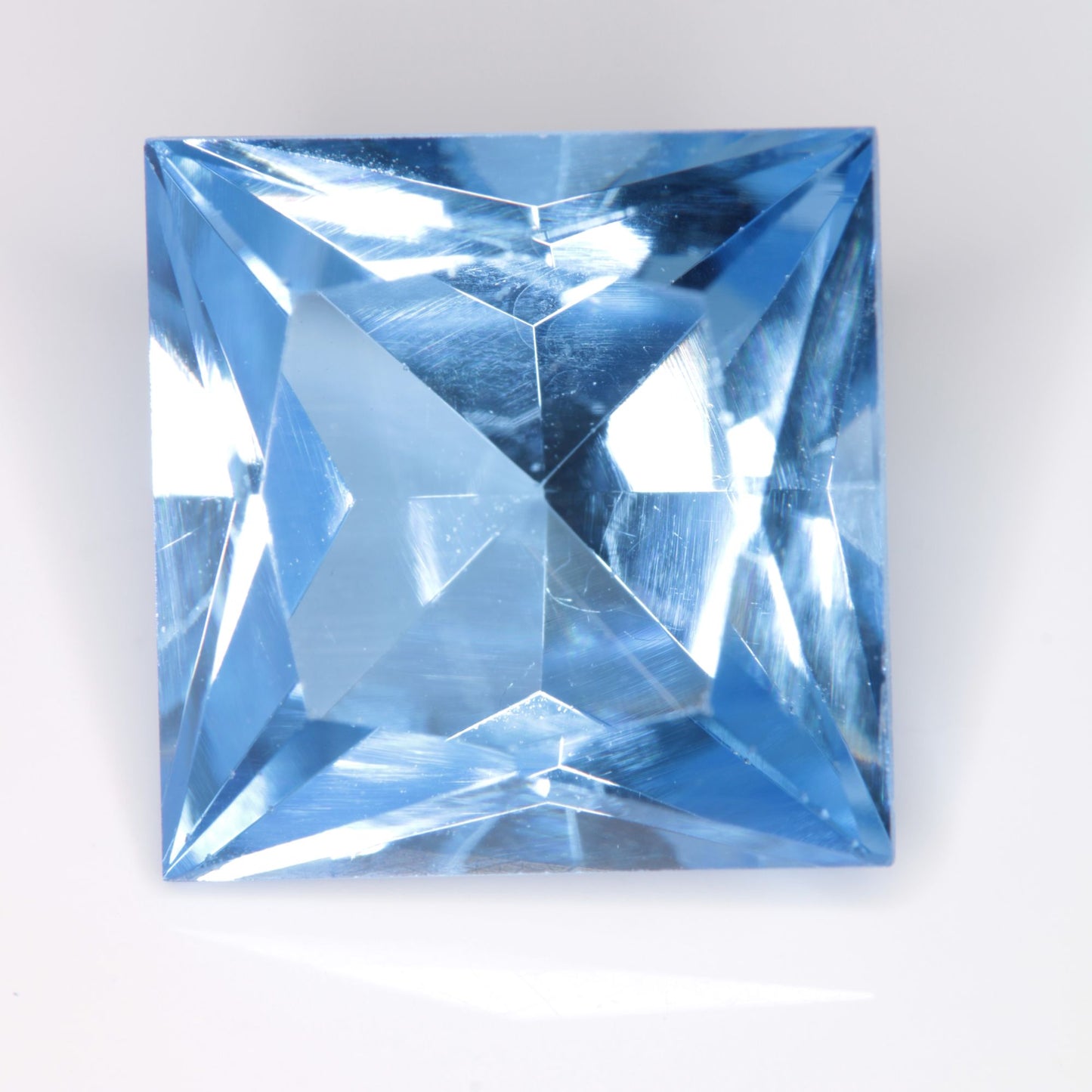 Lab Blue Spinel Square Cut Gemstone