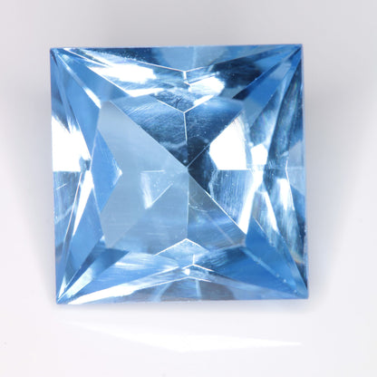 Lab Blue Spinel Square Cut Gemstone