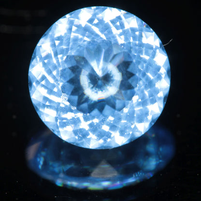 Lab Blue Spinel Round Cut Gemstone