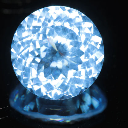 Lab Blue Spinel Round Cut Gemstone