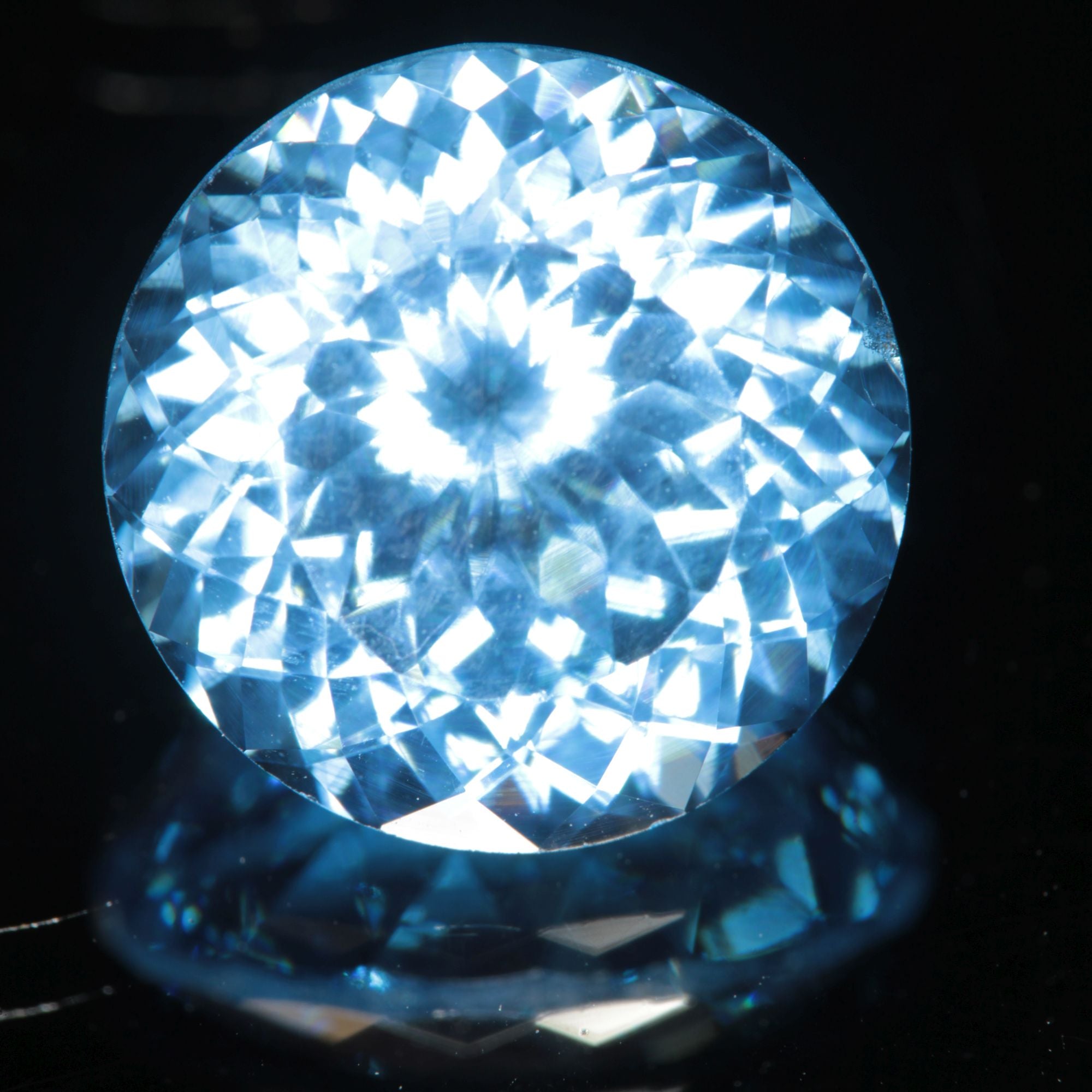 Lab Blue Spinel Round Cut Gemstone