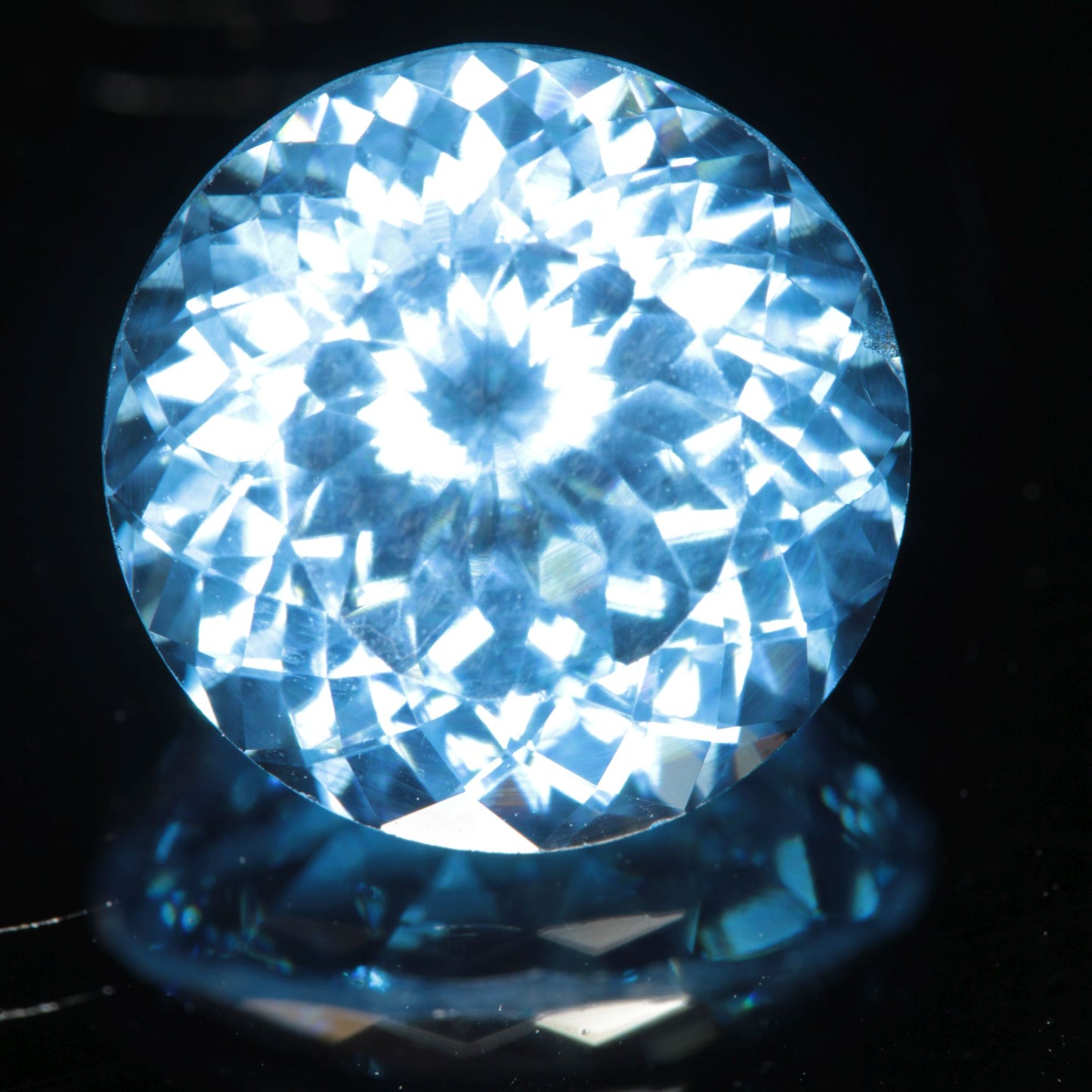 Lab Blue Spinel Round Cut Gemstone