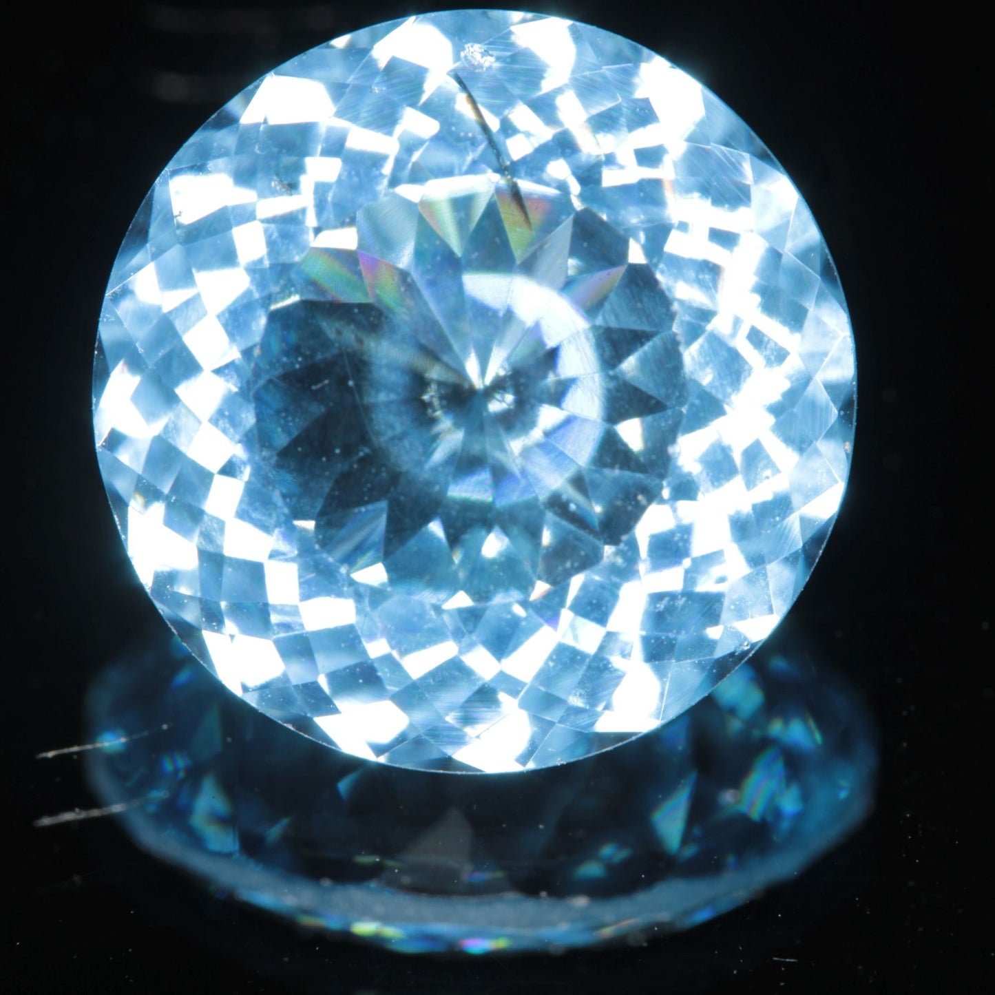 Lab Blue Spinel Round Cut Gemstone