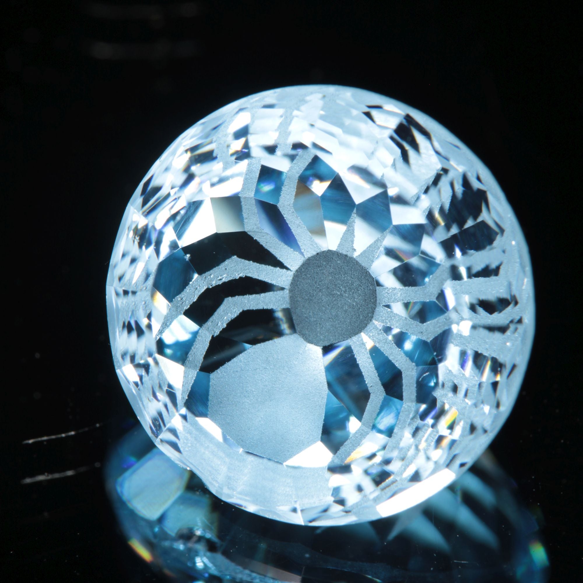 Lab Blue Spinel Spider Cut Gemstone