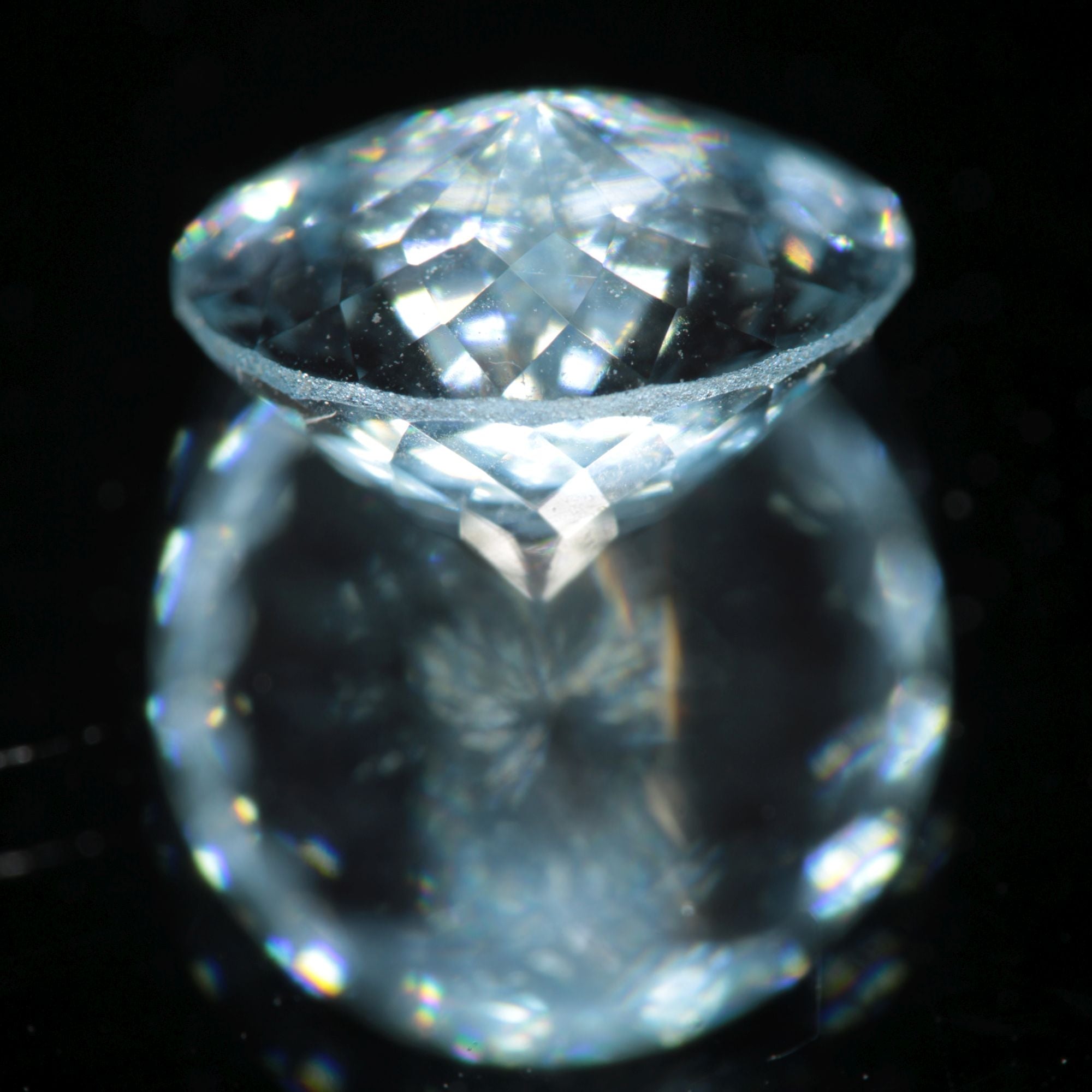 Lab Blue Spinel Pale Round Cut Gemstone