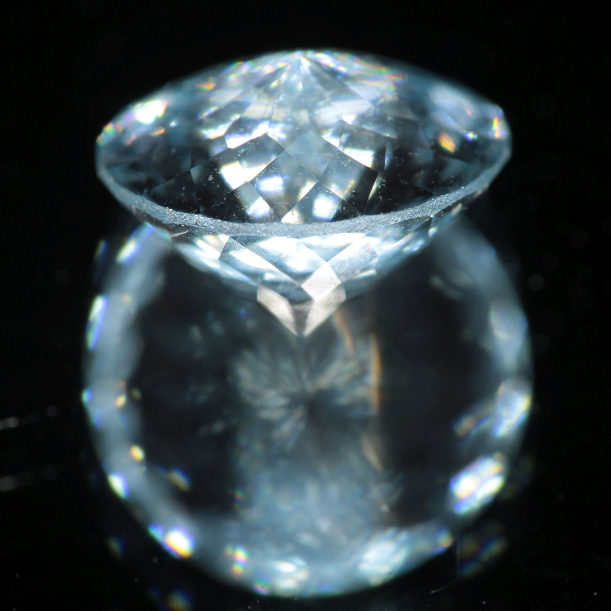 Lab Blue Spinel Pale Round Cut Gemstone