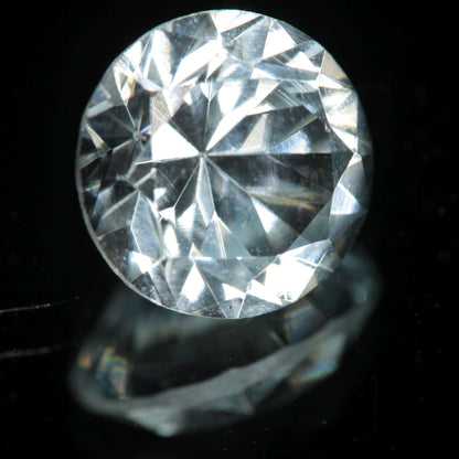 Lab Blue Spinel Pale Round Cut Gemstone