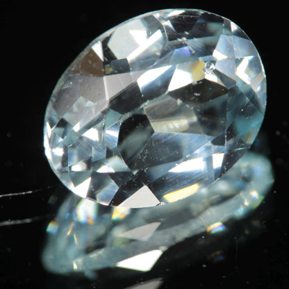 Lab Blue Spinel Pale Oval Cut Gemstone