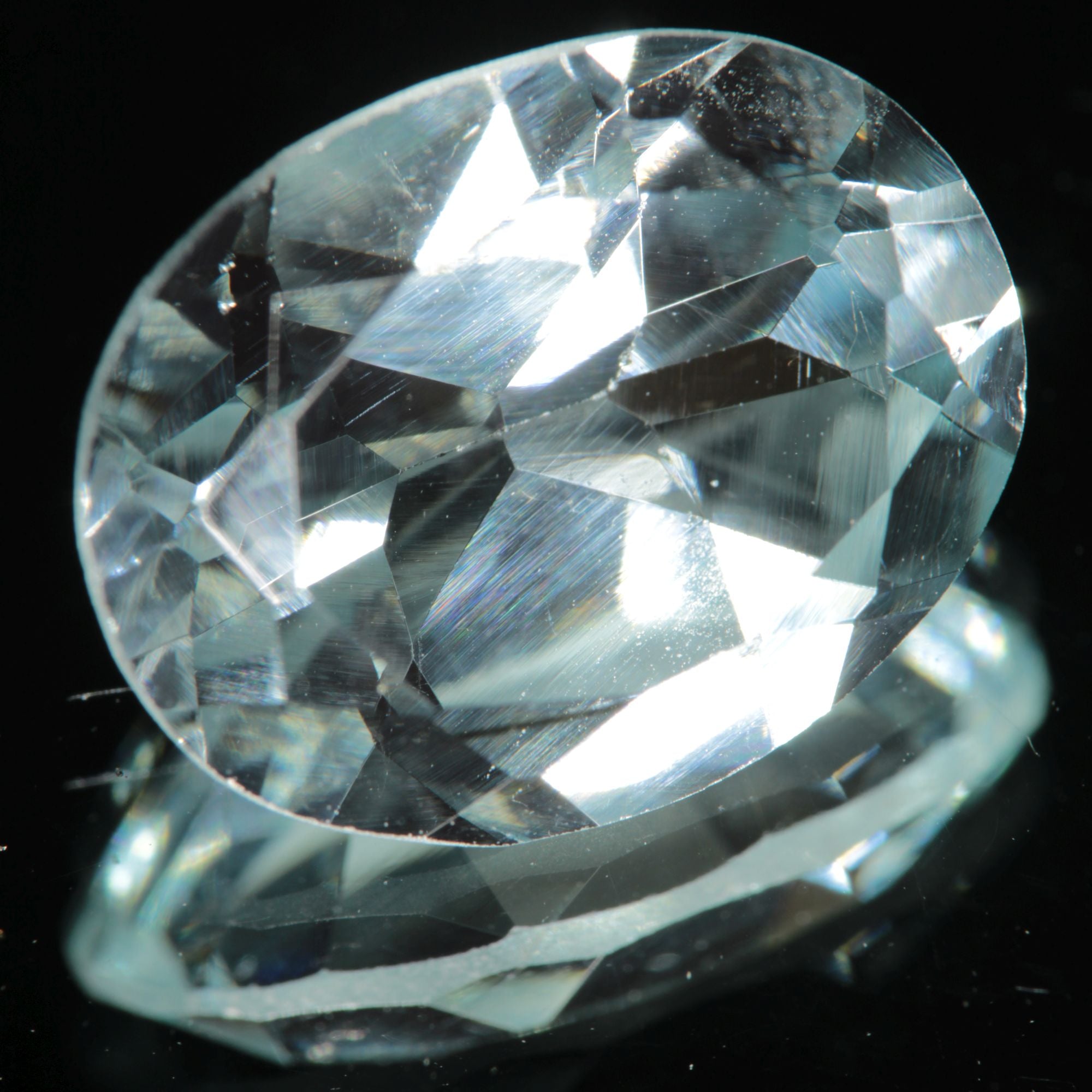 Lab Blue Spinel Pale Oval Cut Gemstone