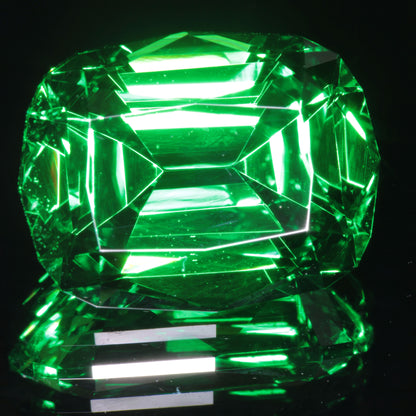 CTH:YAG Faceted Loose Stones, Cut Green Lab Garnets