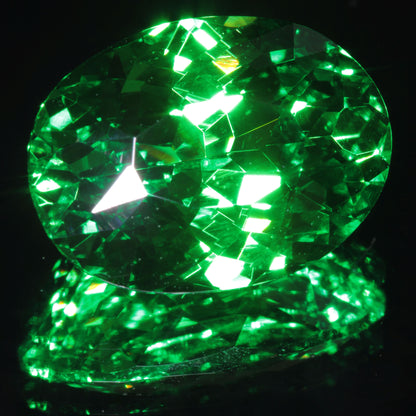 CTH:YAG Faceted Loose Stones, Cut Green Lab Garnets