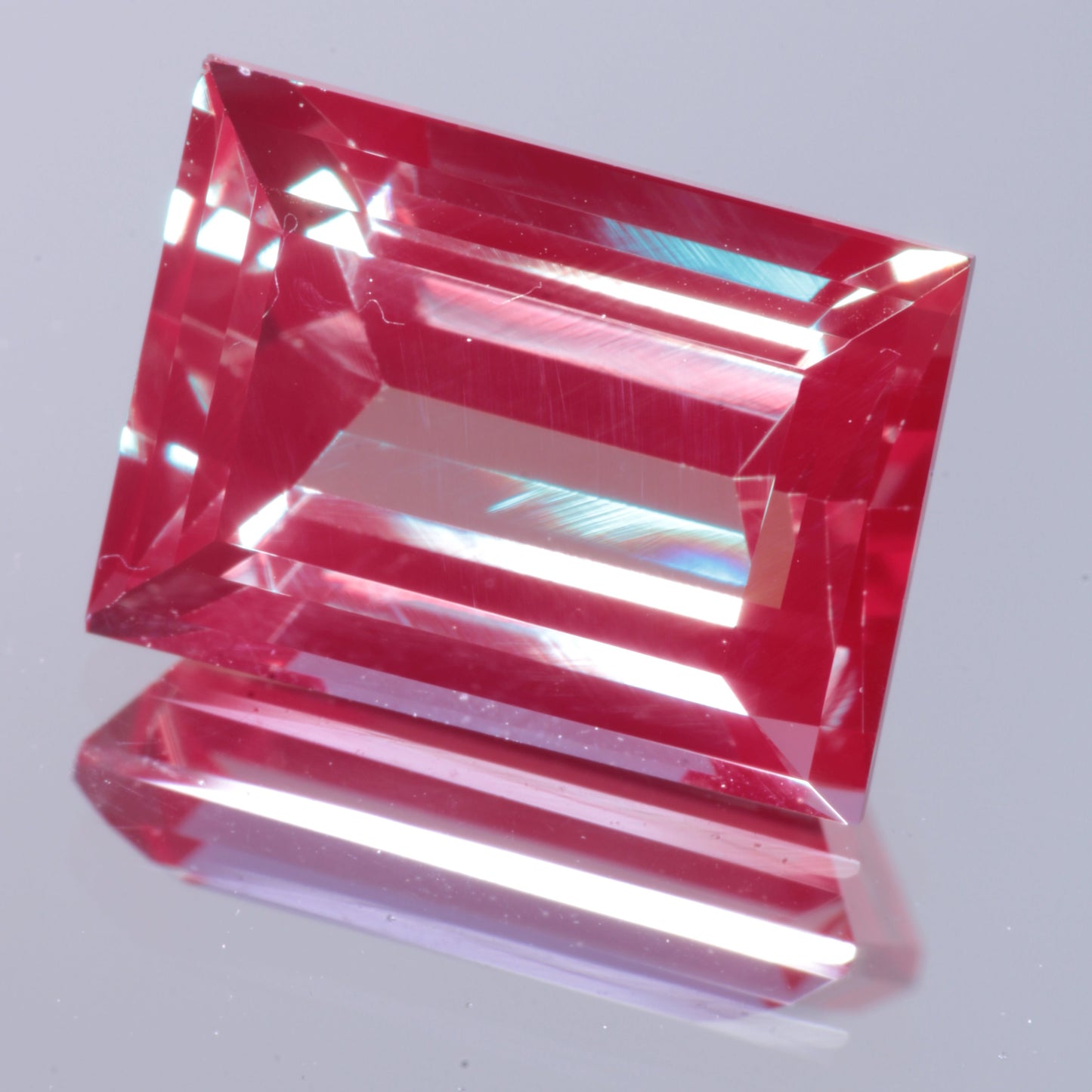 Laser Alexandrite Faceted Stones, Lab Created Red Glow Alexandrite