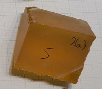 Golden Laser Garnet Facet Rough, Ce+Nd YAG