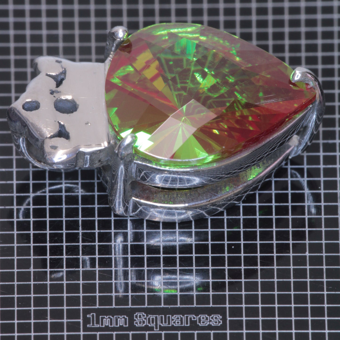 faceted Crowned Pear A pendant