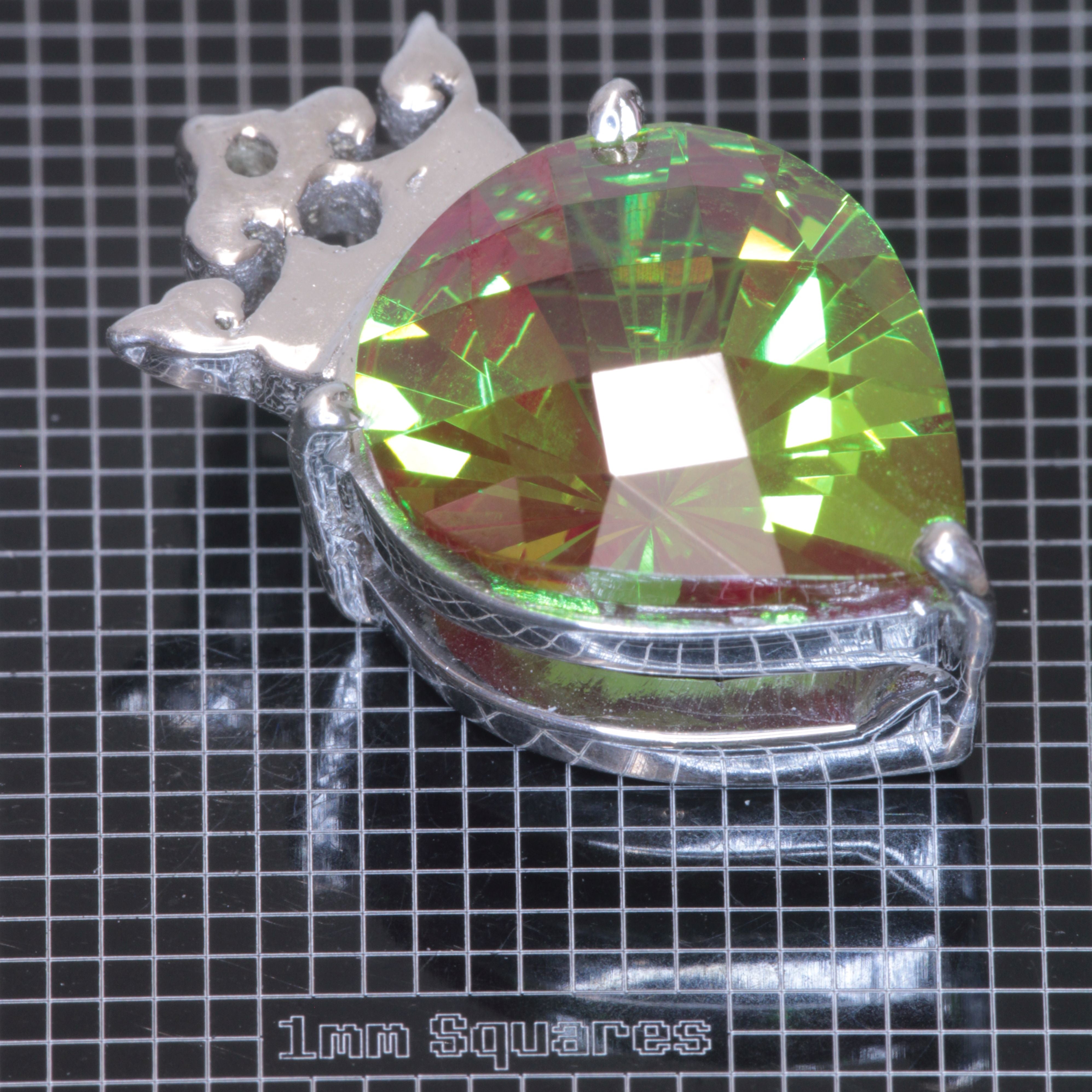 faceted Crowned Pear B pendant