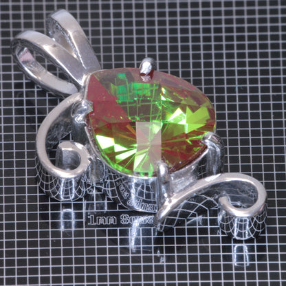 faceted Ornamented Pear pendant