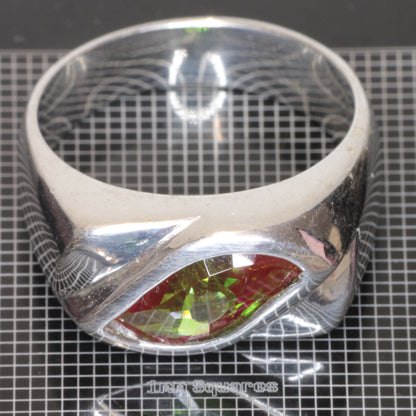 faceted Chunky Pear Ring