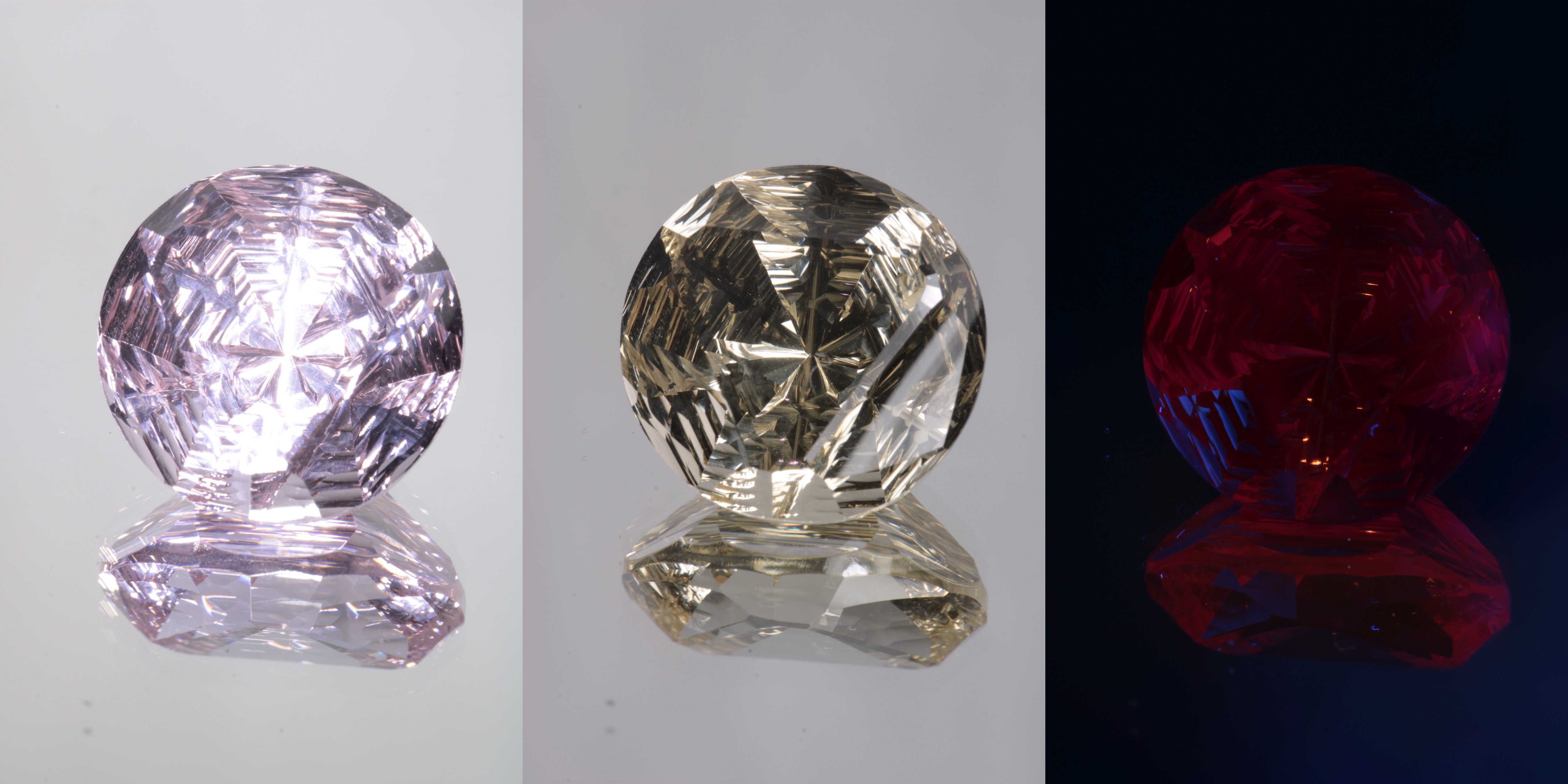 Giant Fantasy Cut Laser Garnets, Ce/Nd and Nd/Ce YAG
