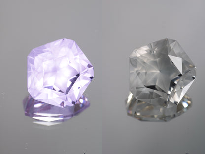 Lab Perovskite Cut Gems, Pink to Orange Red Laser YAP