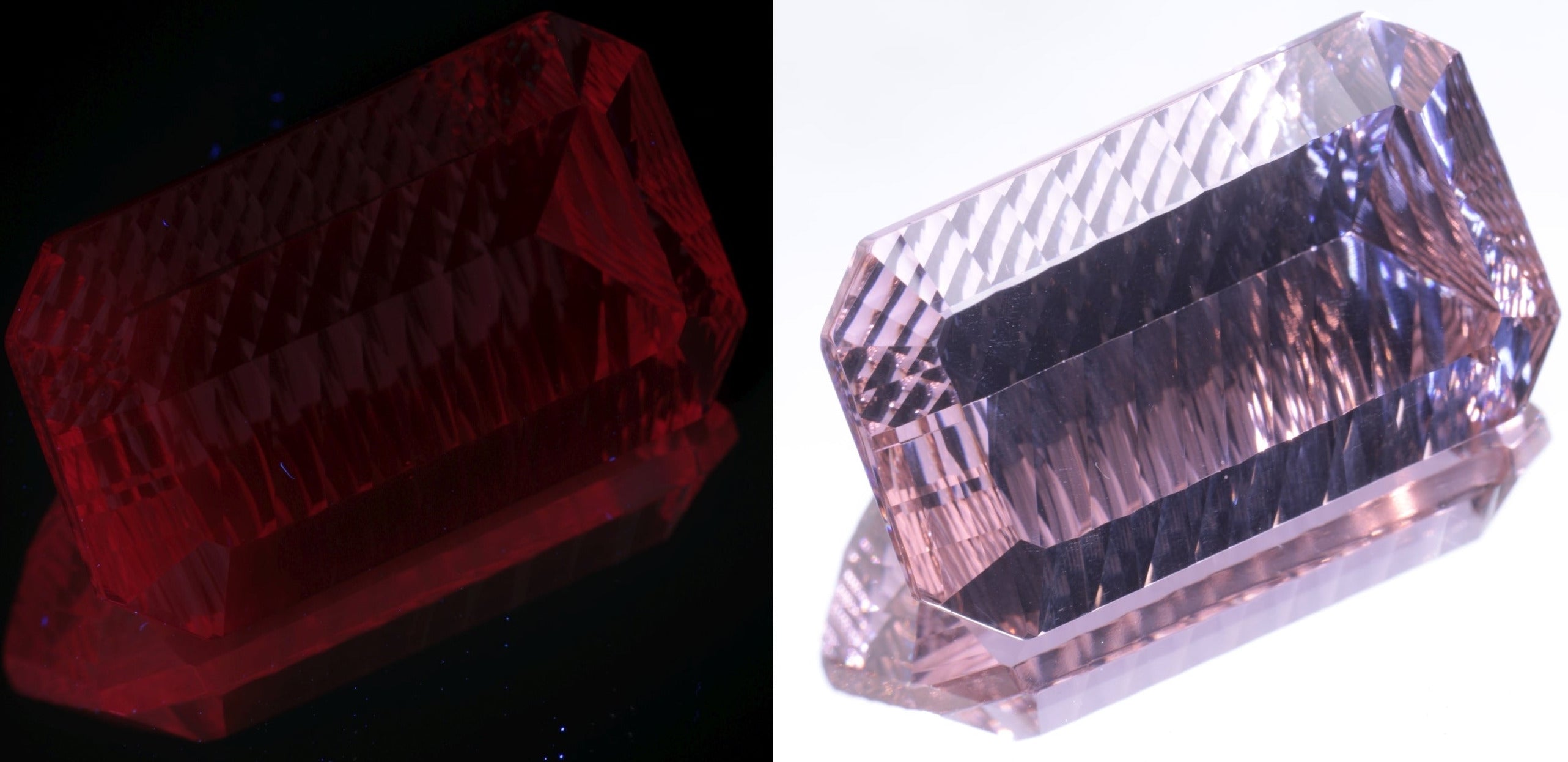 Giant Fantasy Cut Laser Garnets, Ce/Nd and Nd/Ce YAG