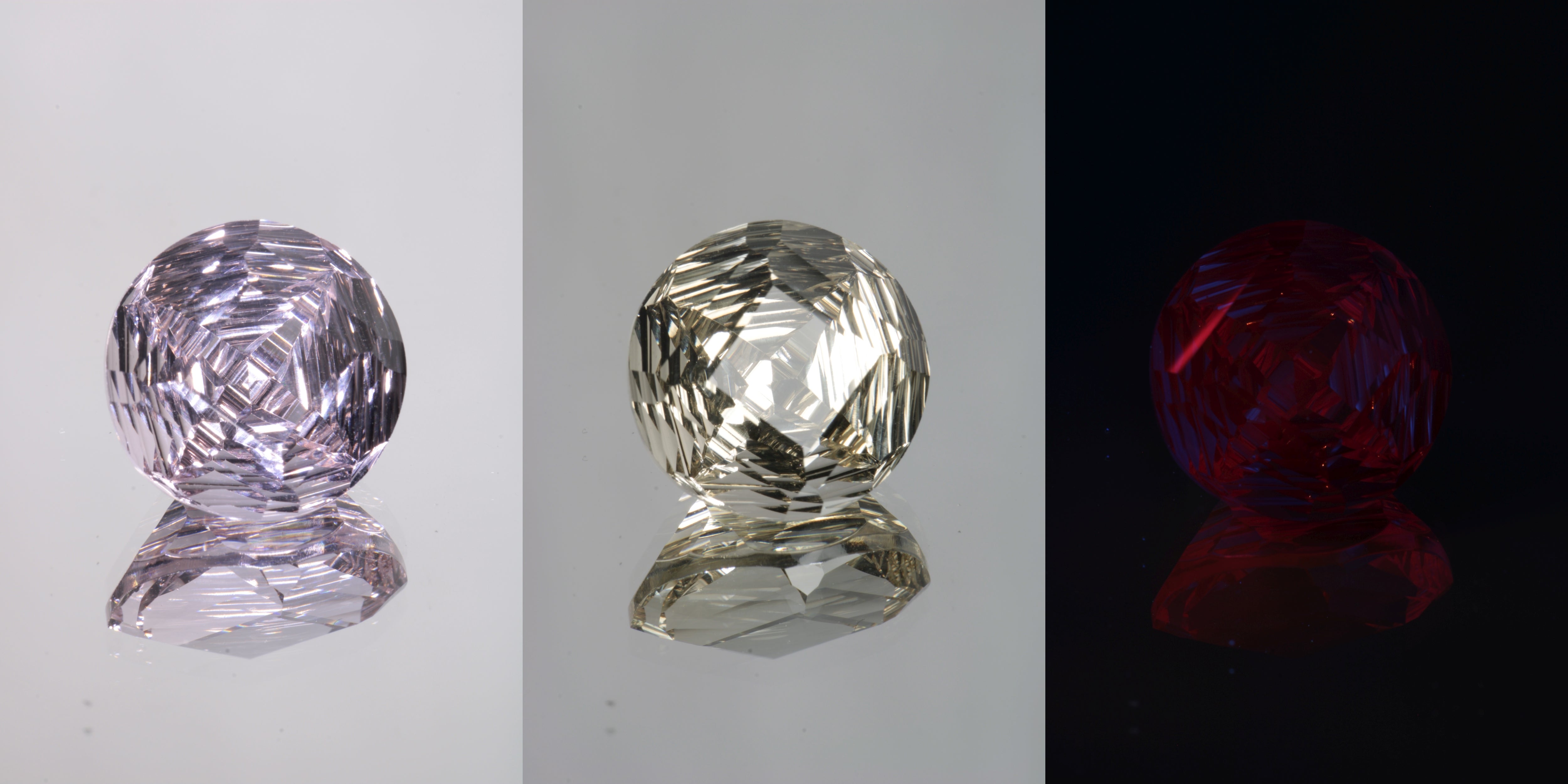 Giant Fantasy Cut Laser Garnets, Ce/Nd and Nd/Ce YAG