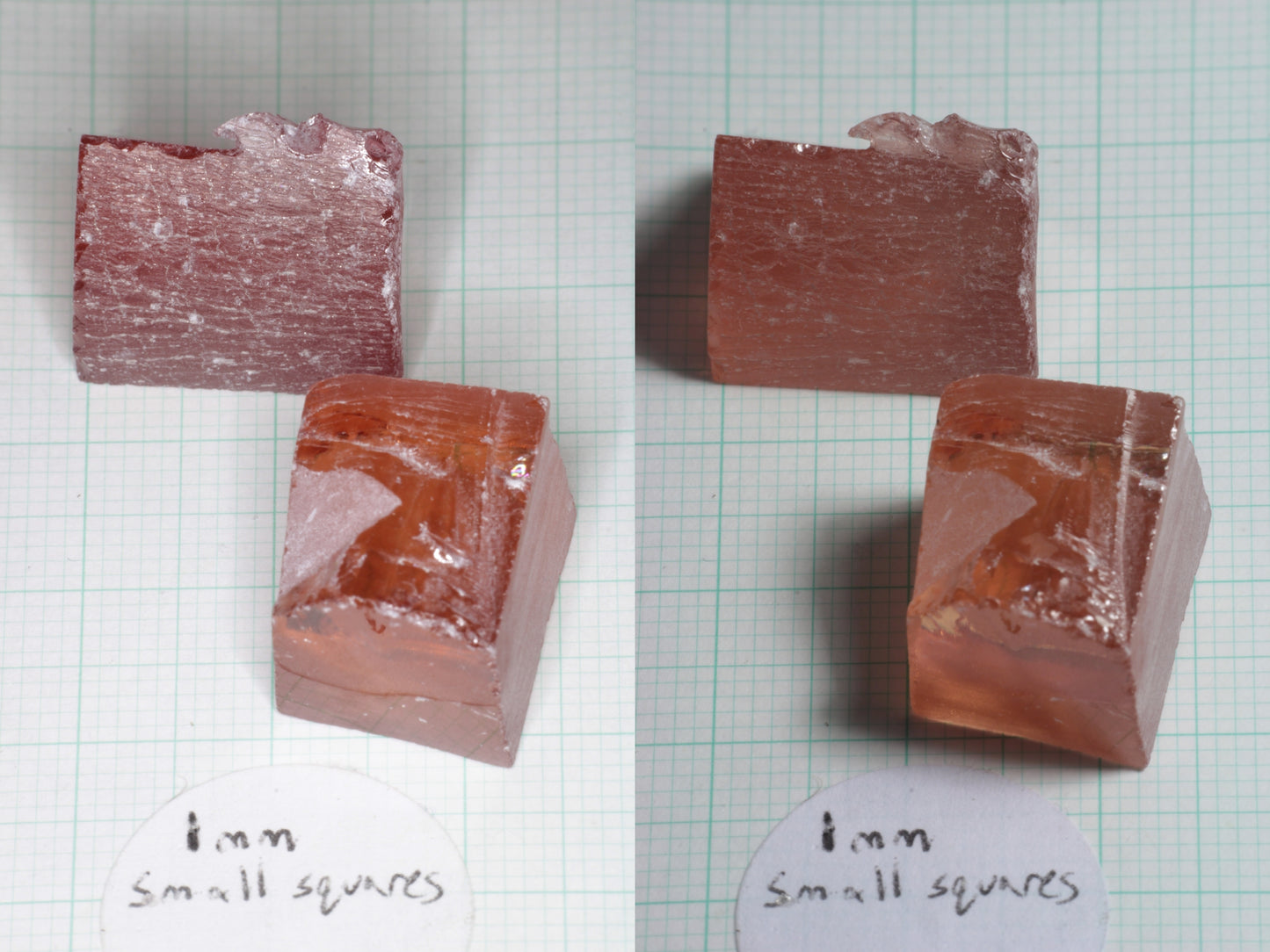 Orange Pink Lab Perovskite Facet Rough, LaserNd+Ce YAP