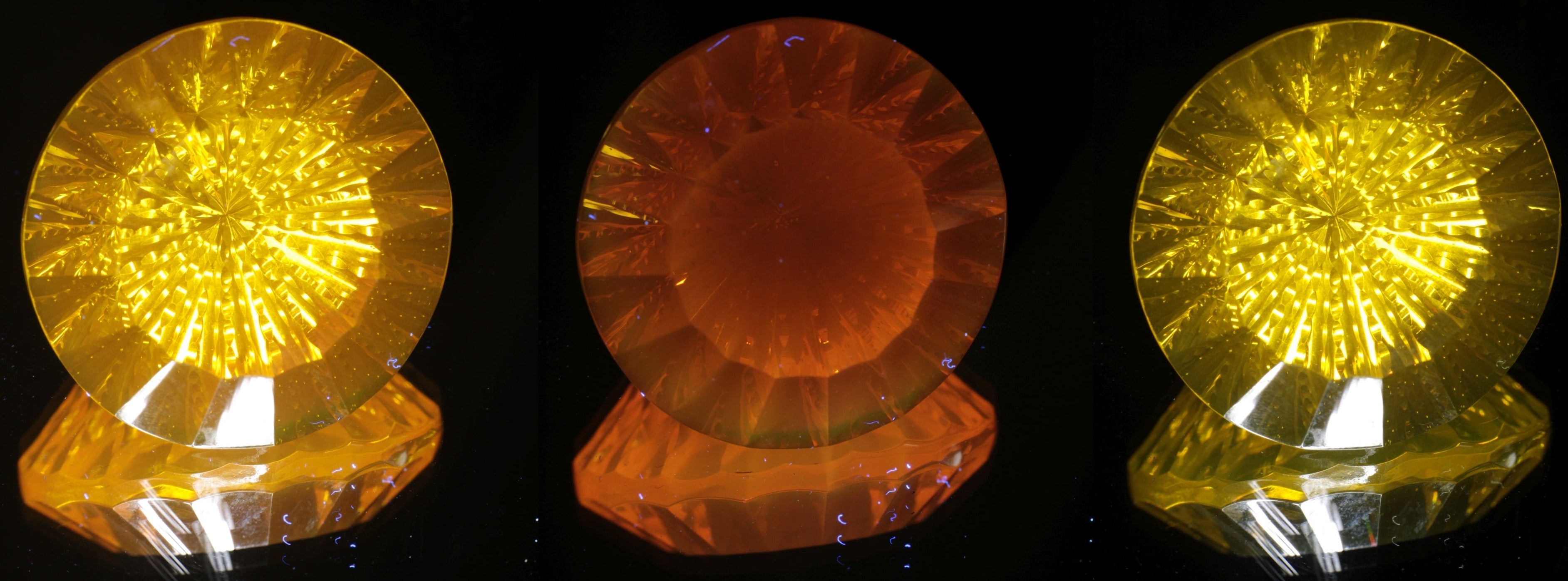 Giant Fantasy Cut Laser Garnets, Ce/Nd and Nd/Ce YAG