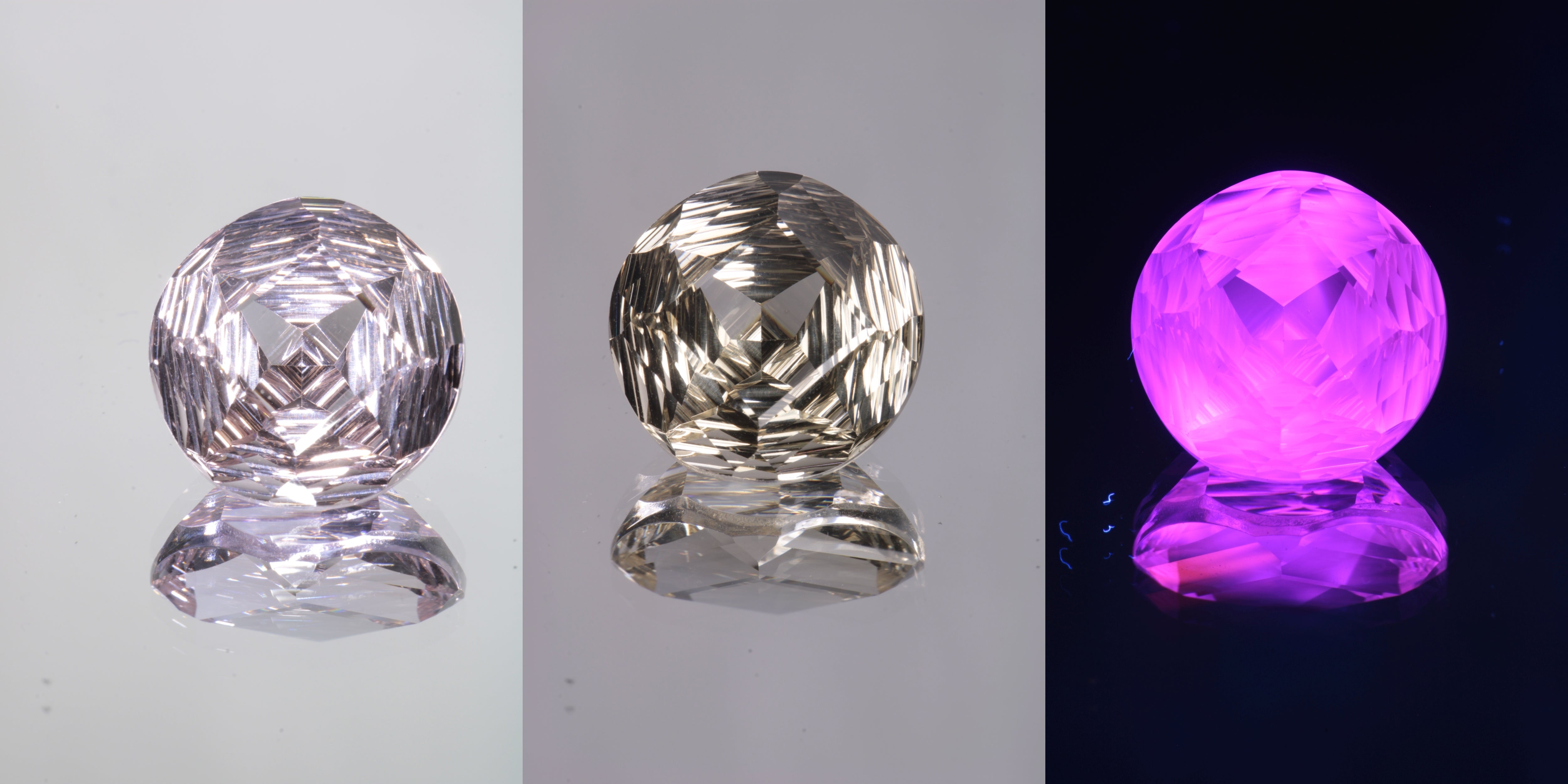 Giant Fantasy Cut Laser Garnets, Ce/Nd and Nd/Ce YAG
