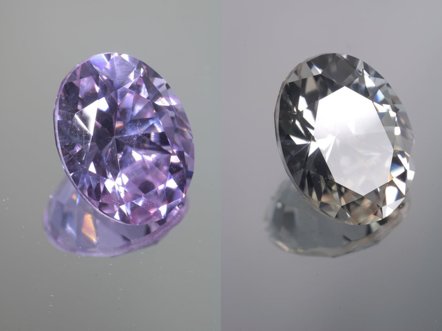 Lab Perovskite Cut Gems, Pink to Orange Red Laser YAP