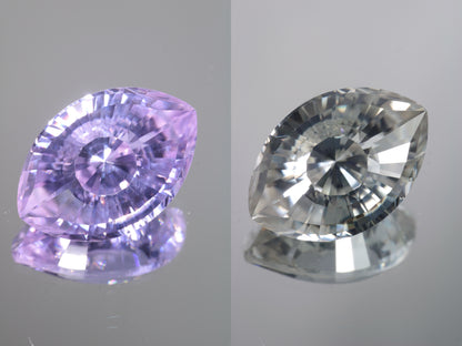 Lab Perovskite Cut Gems, Pink to Orange Red Laser YAP