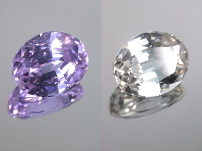 Lab Perovskite Cut Gems, Pink to Orange Red Laser YAP