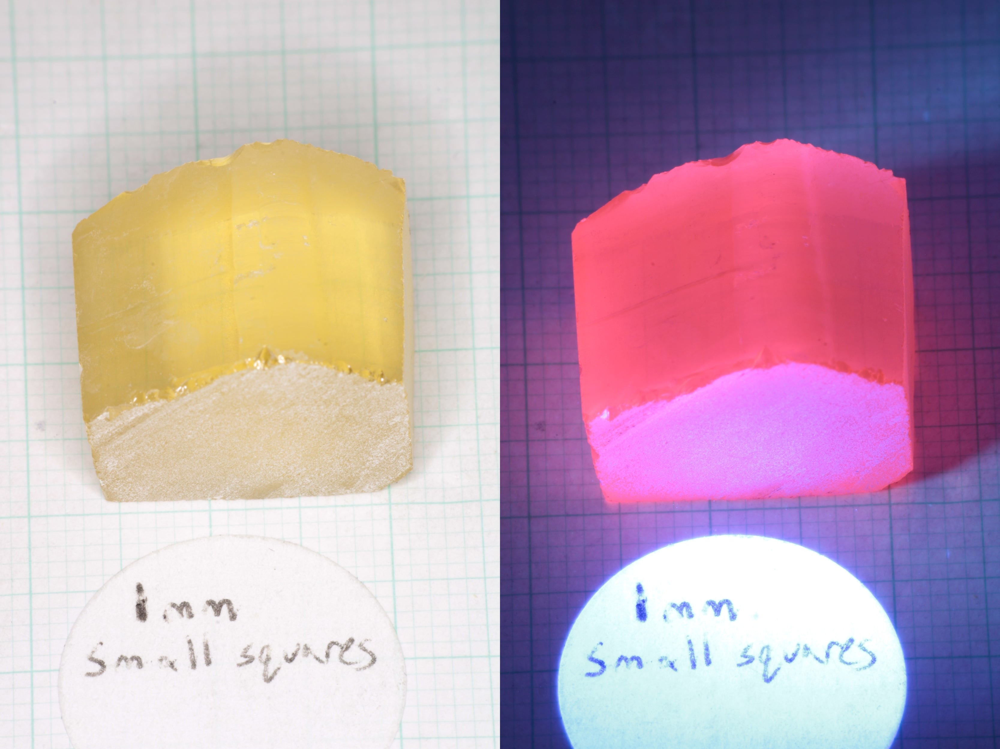 Samarium YAG Orange Glow Garnet, Experimental Crystal