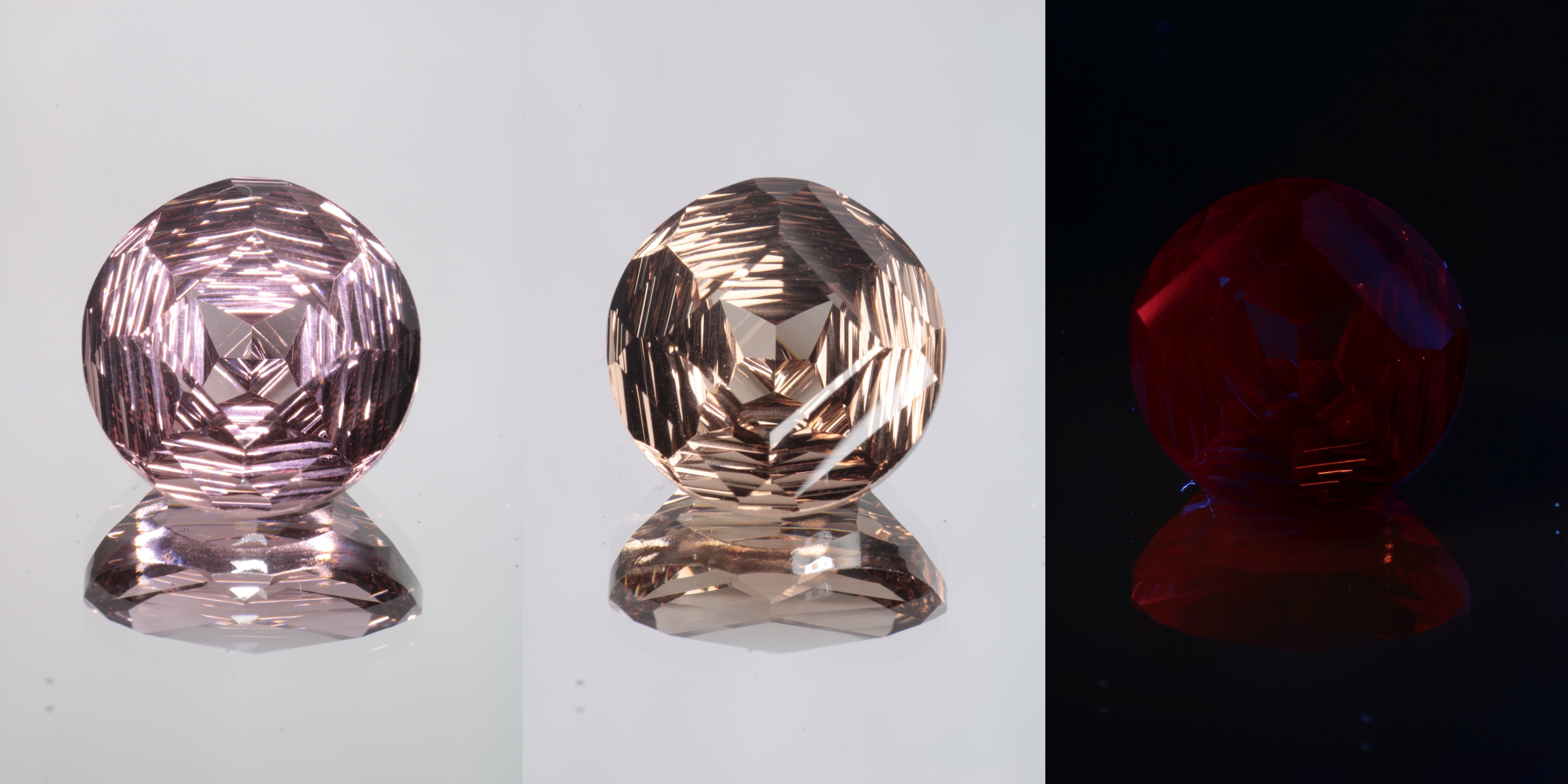 Giant Fantasy Cut Laser Garnets, Ce/Nd and Nd/Ce YAG