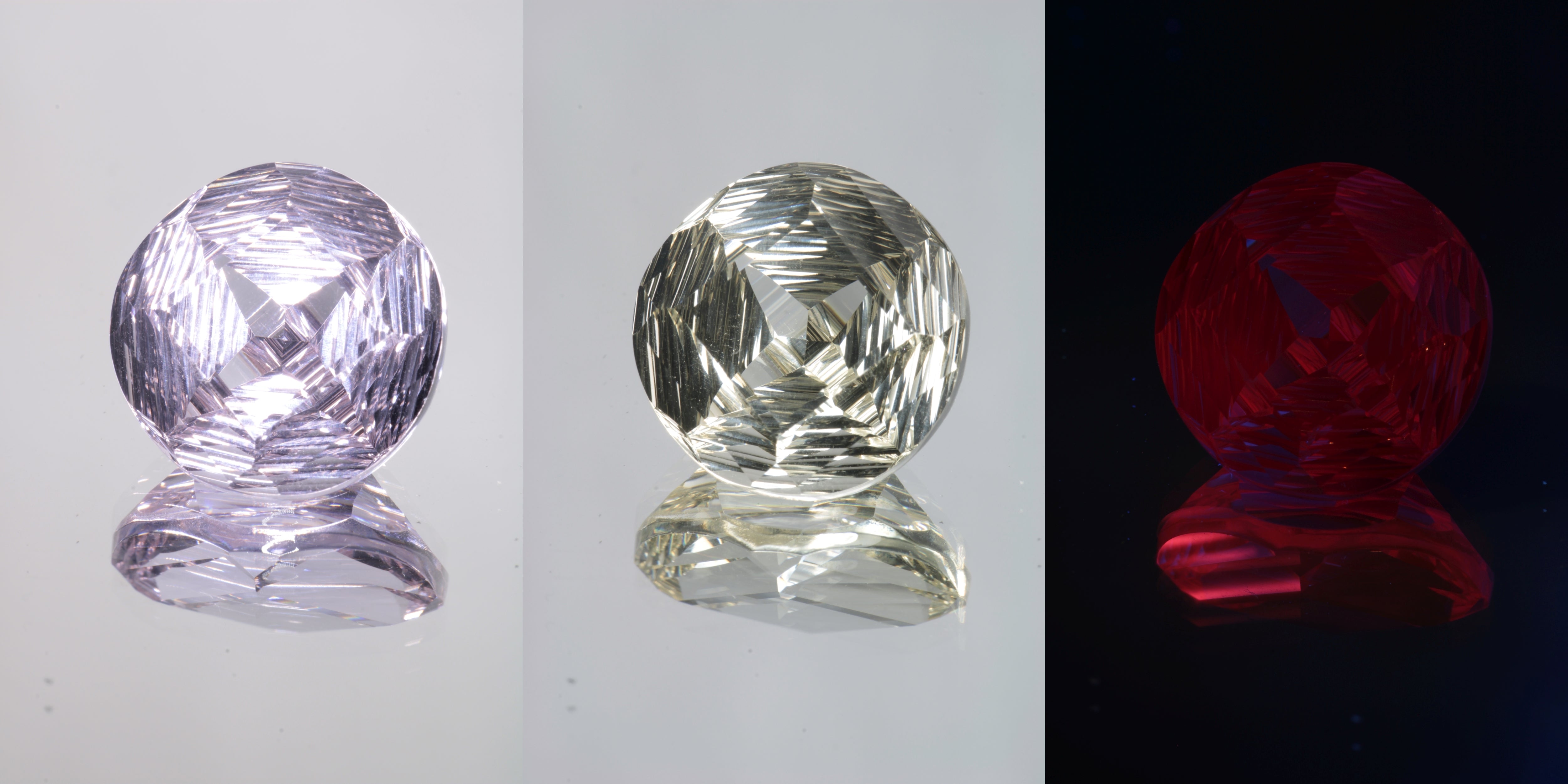 Giant Fantasy Cut Laser Garnets, Ce/Nd and Nd/Ce YAG