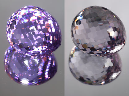 Lab Perovskite Cut Gems, Pink to Orange Red Laser YAP