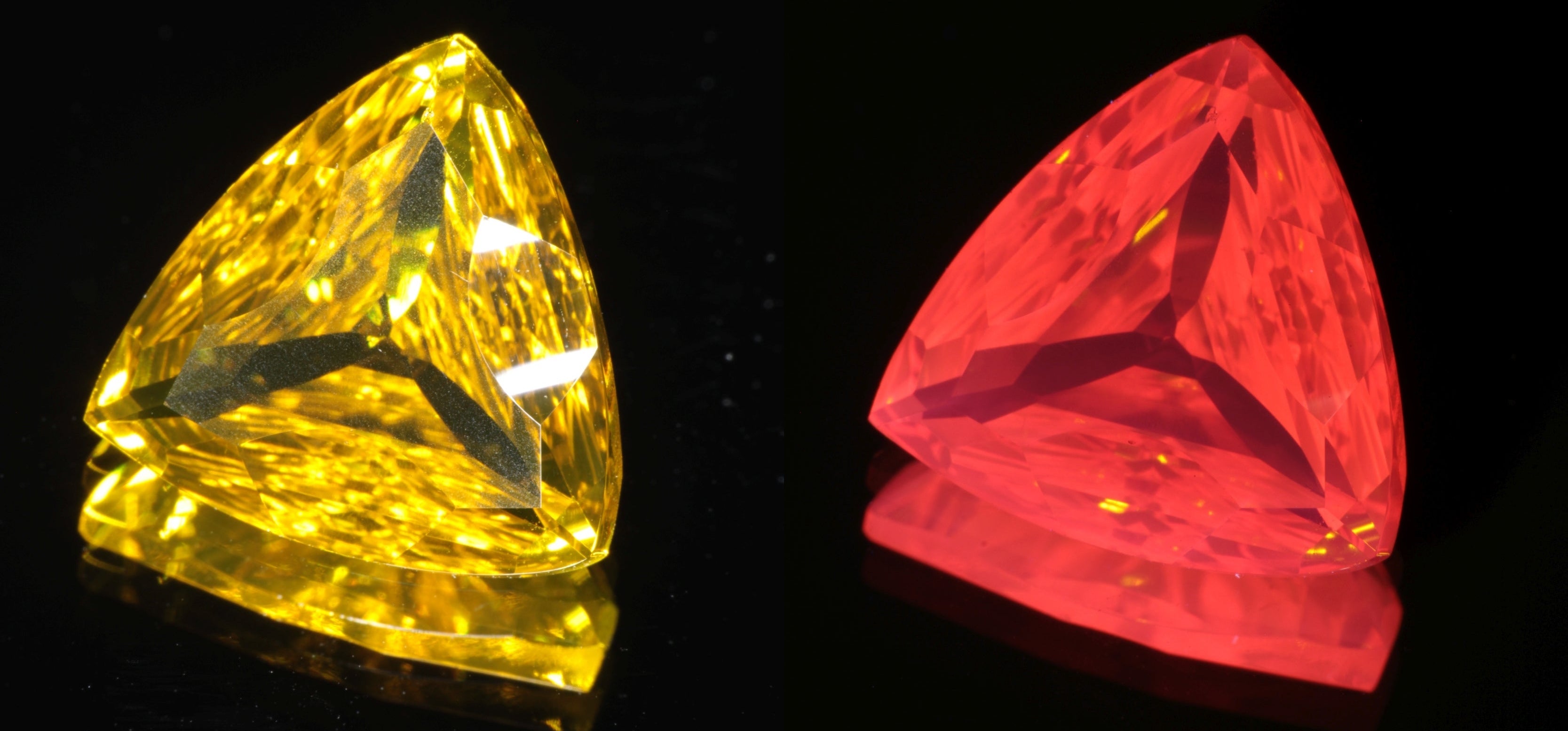 Giant Fantasy Cut Laser Garnets, Ce/Nd and Nd/Ce YAG