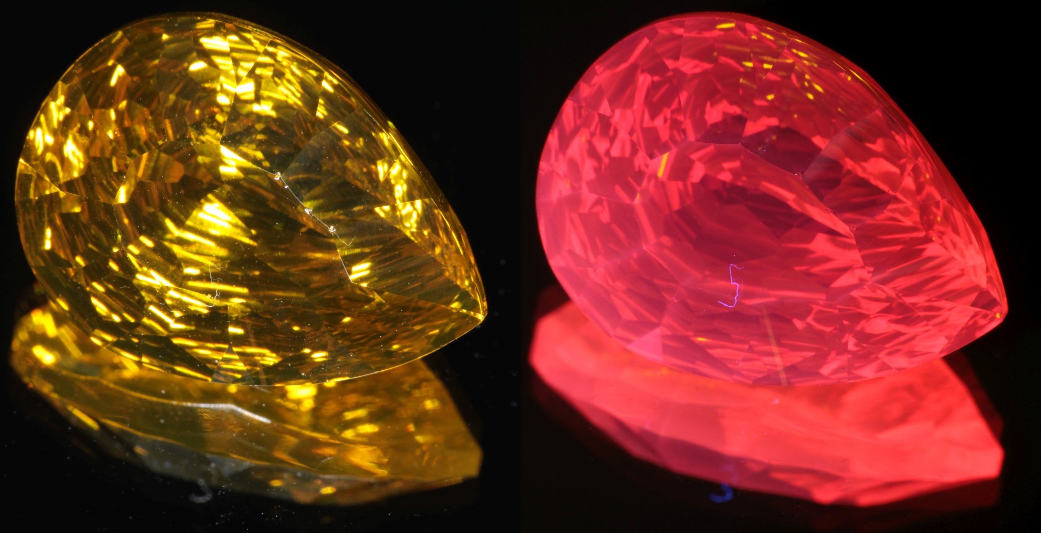 Giant Fantasy Cut Laser Garnets, Ce/Nd and Nd/Ce YAG