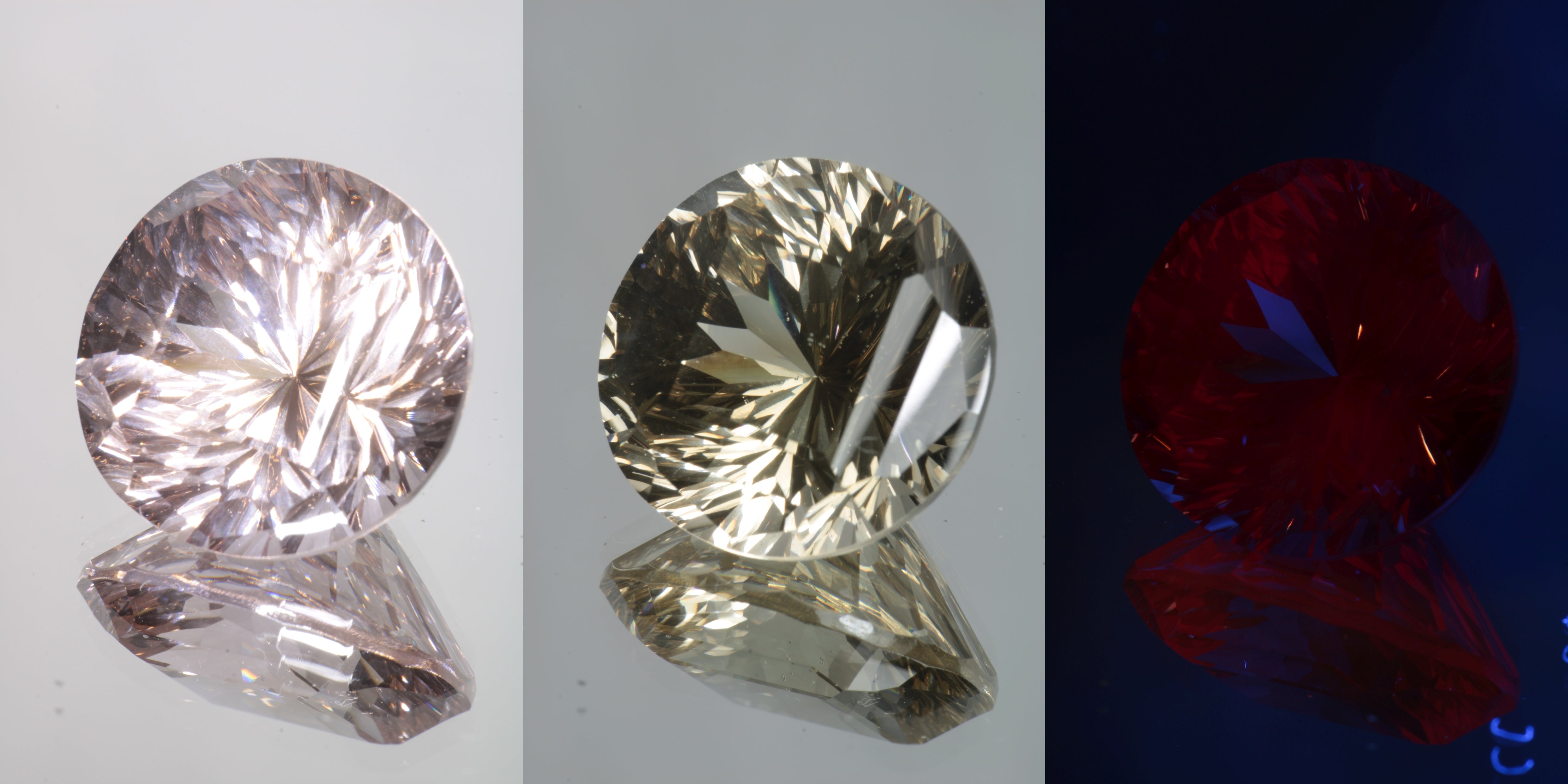 Giant Fantasy Cut Laser Garnets, Ce/Nd and Nd/Ce YAG