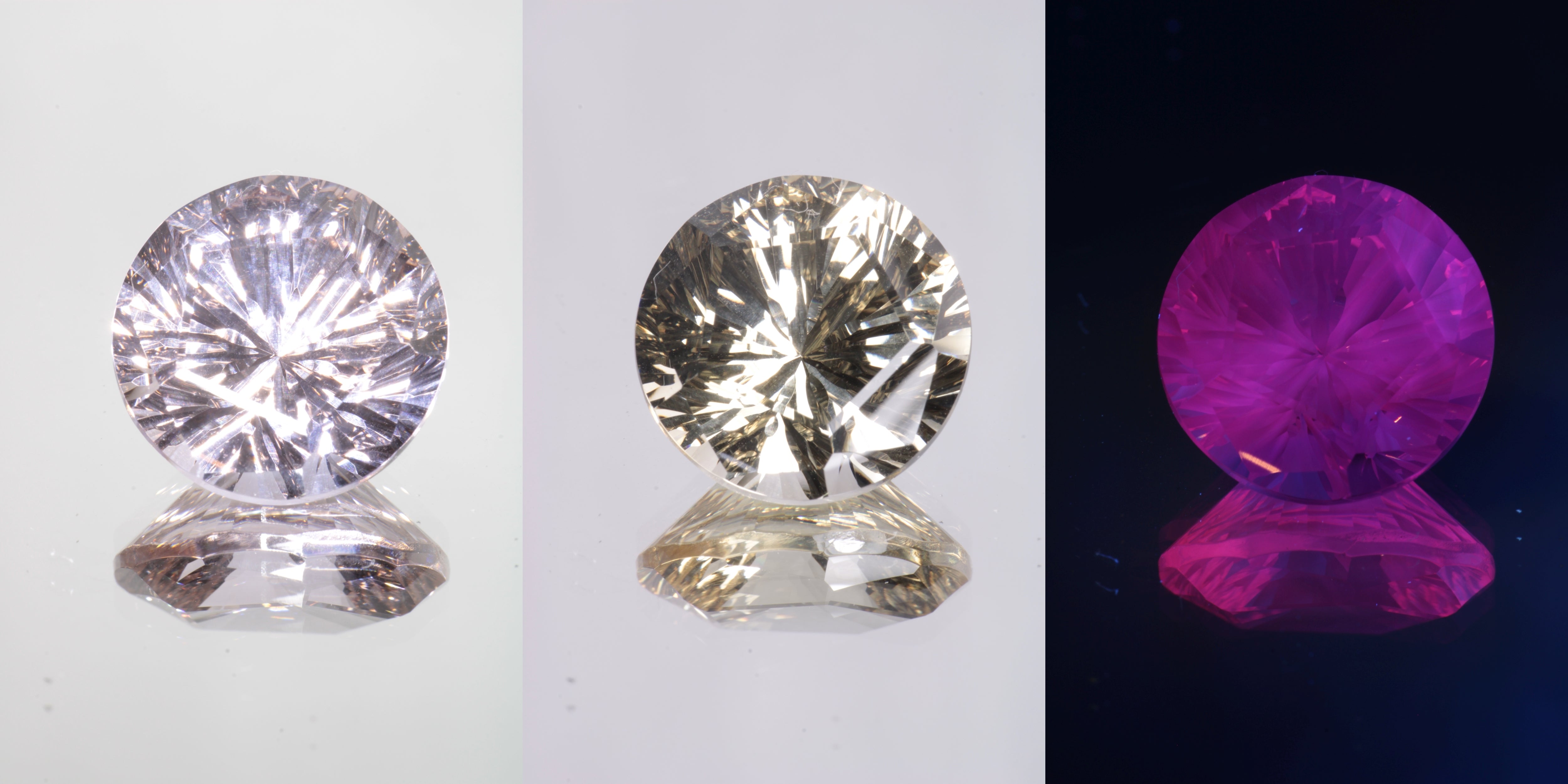 Giant Fantasy Cut Laser Garnets, Ce/Nd and Nd/Ce YAG