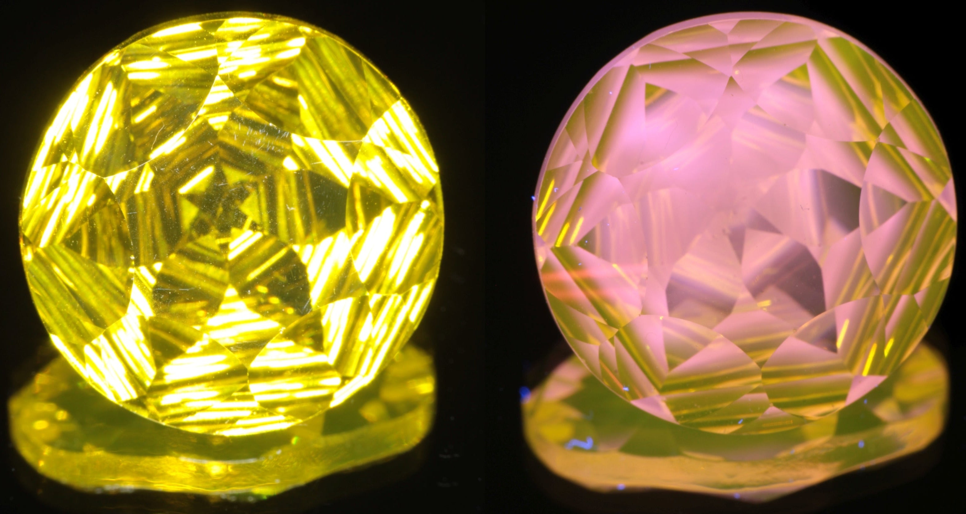 Giant Fantasy Cut Laser Garnets, Ce/Nd and Nd/Ce YAG