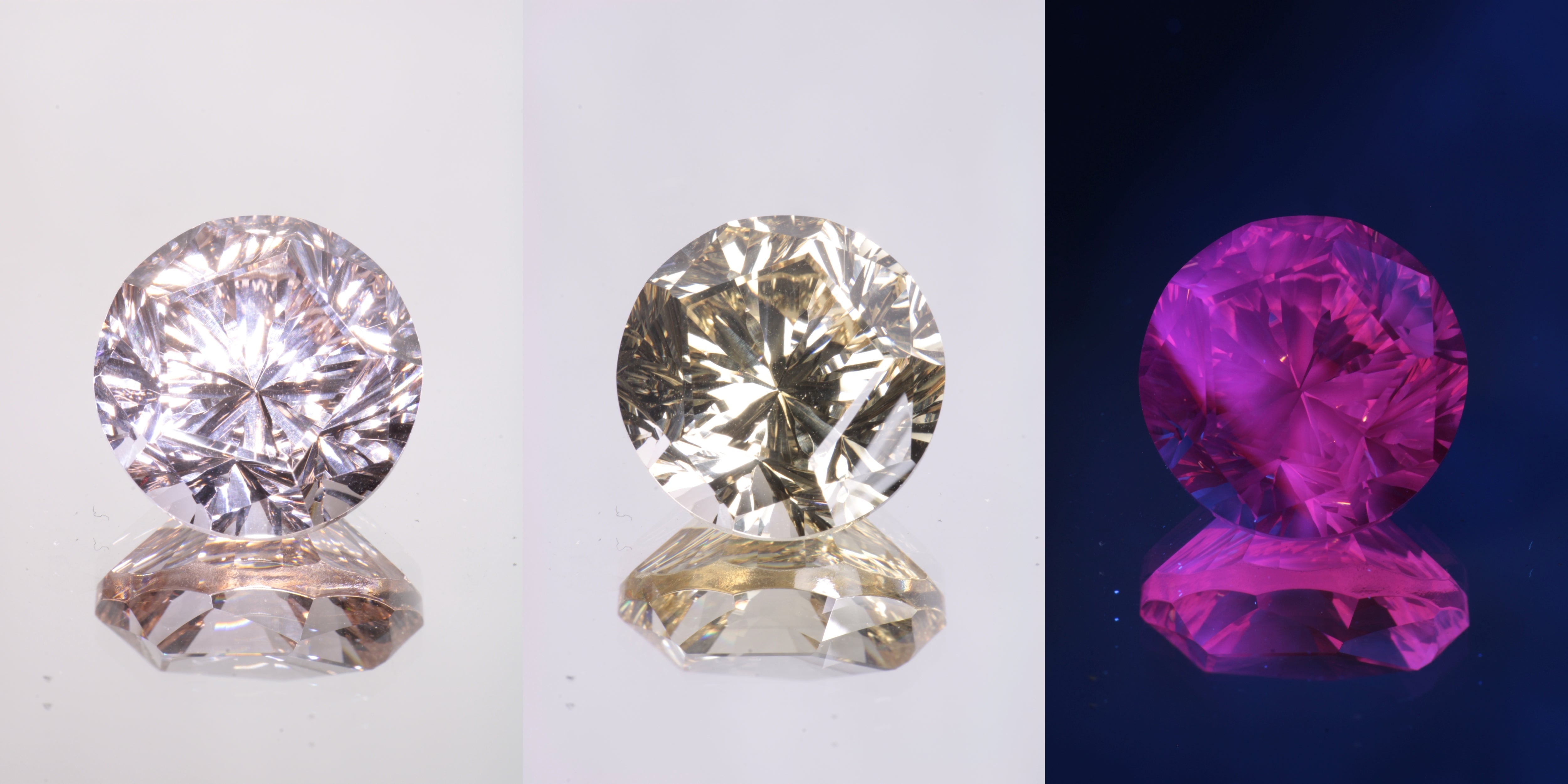 Giant Fantasy Cut Laser Garnets, Ce/Nd and Nd/Ce YAG