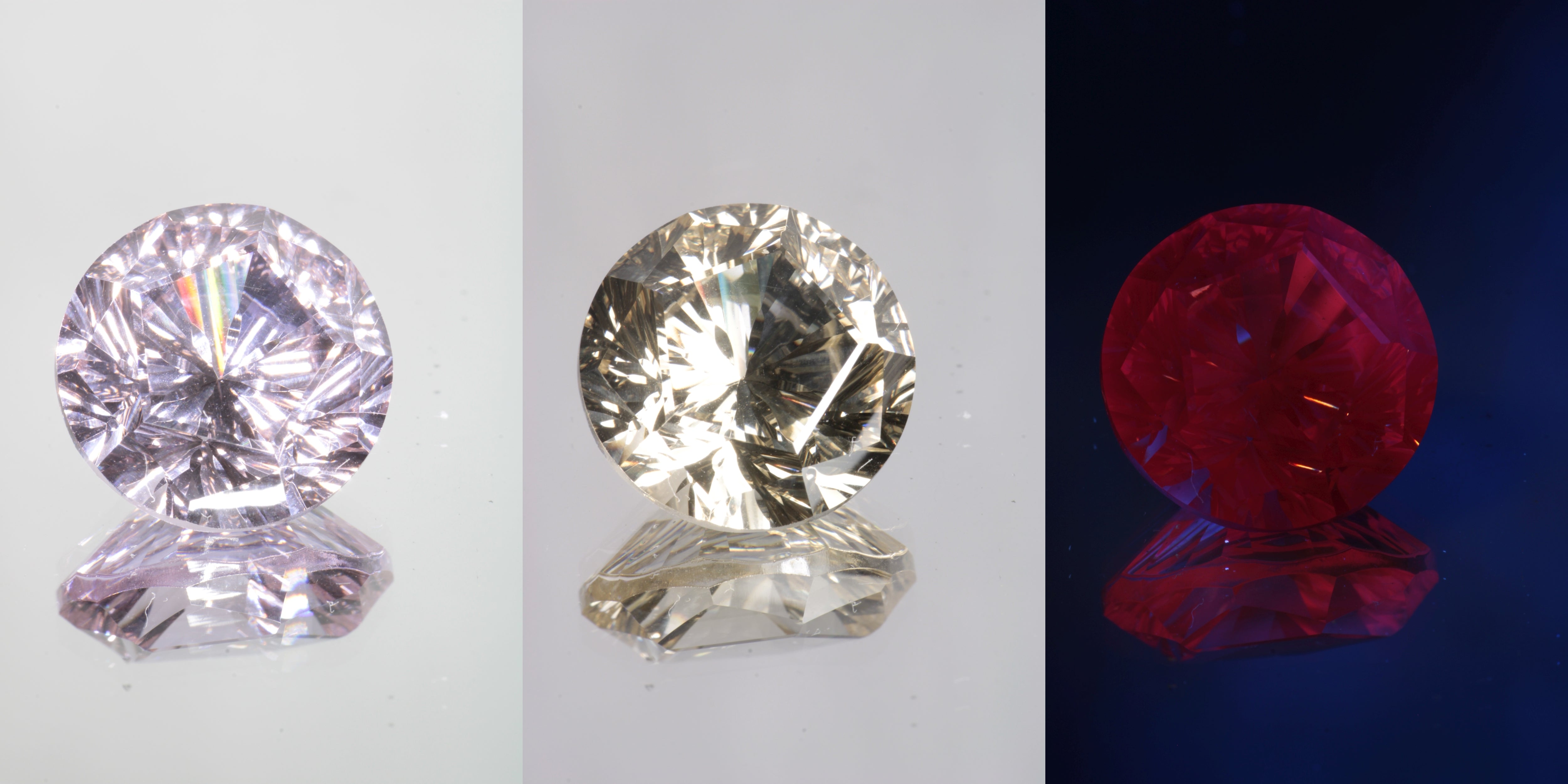 Giant Fantasy Cut Laser Garnets, Ce/Nd and Nd/Ce YAG