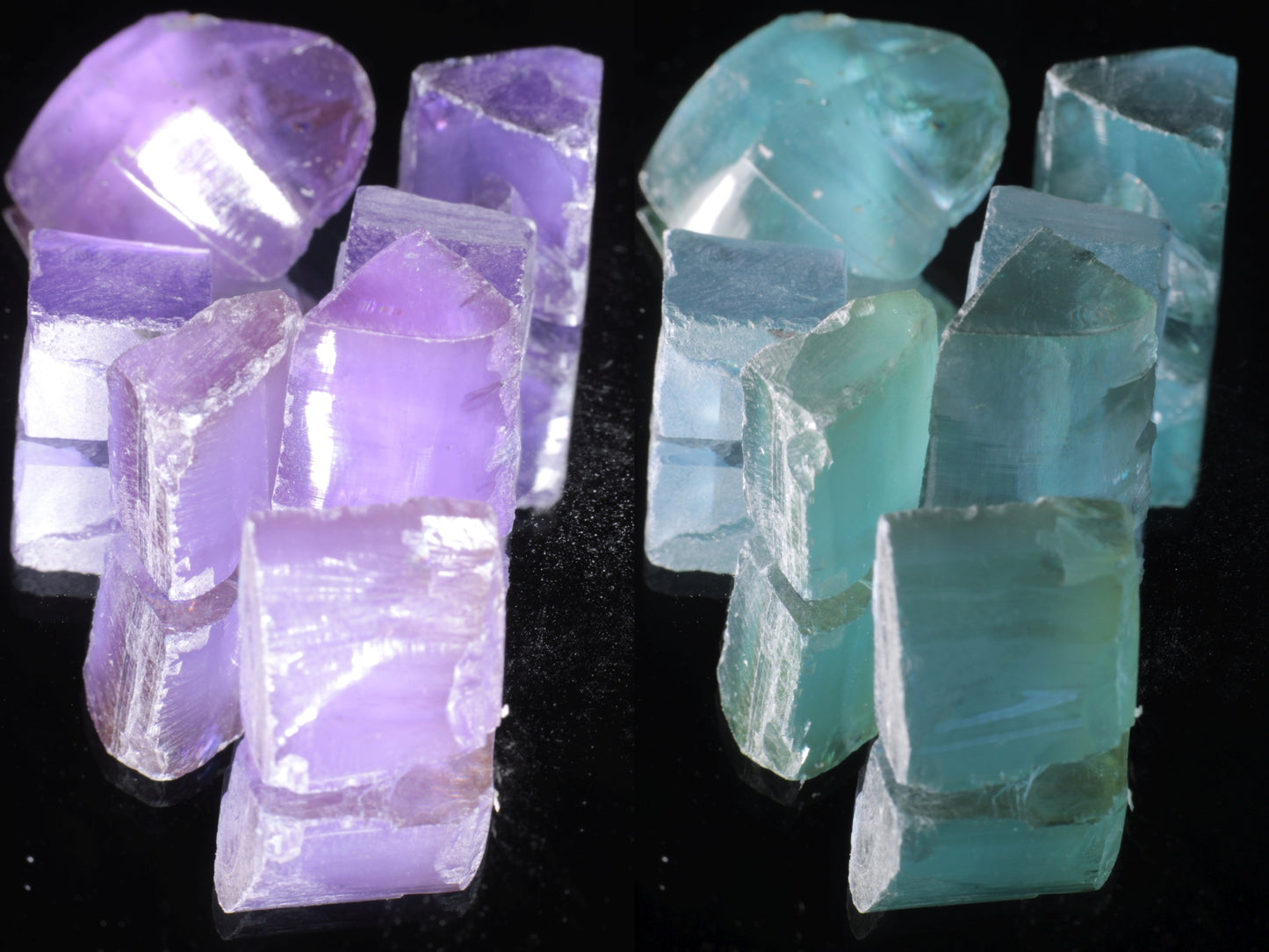 Lab Wakefieldite Facet Rough and Specimens aka Yttrium Orthovanadate Nd:YVo4