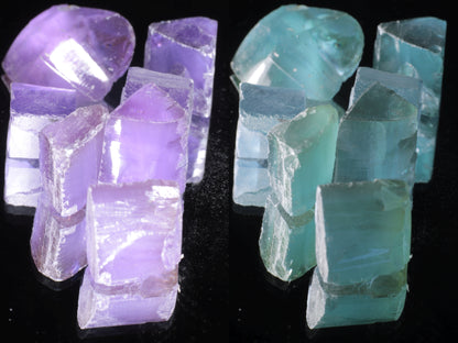 Lab Wakefieldite Facet Rough and Specimens aka Yttrium Orthovanadate Nd:YVo4