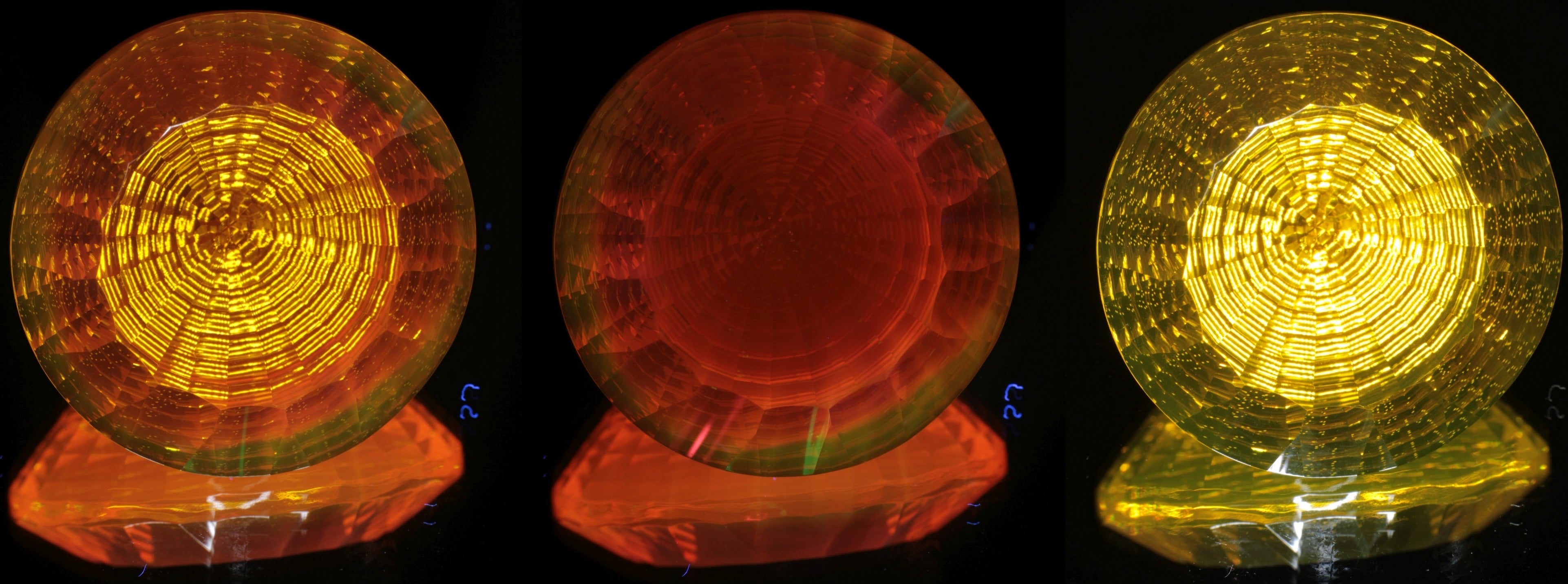 Giant Fantasy Cut Laser Garnets, Ce/Nd and Nd/Ce YAG