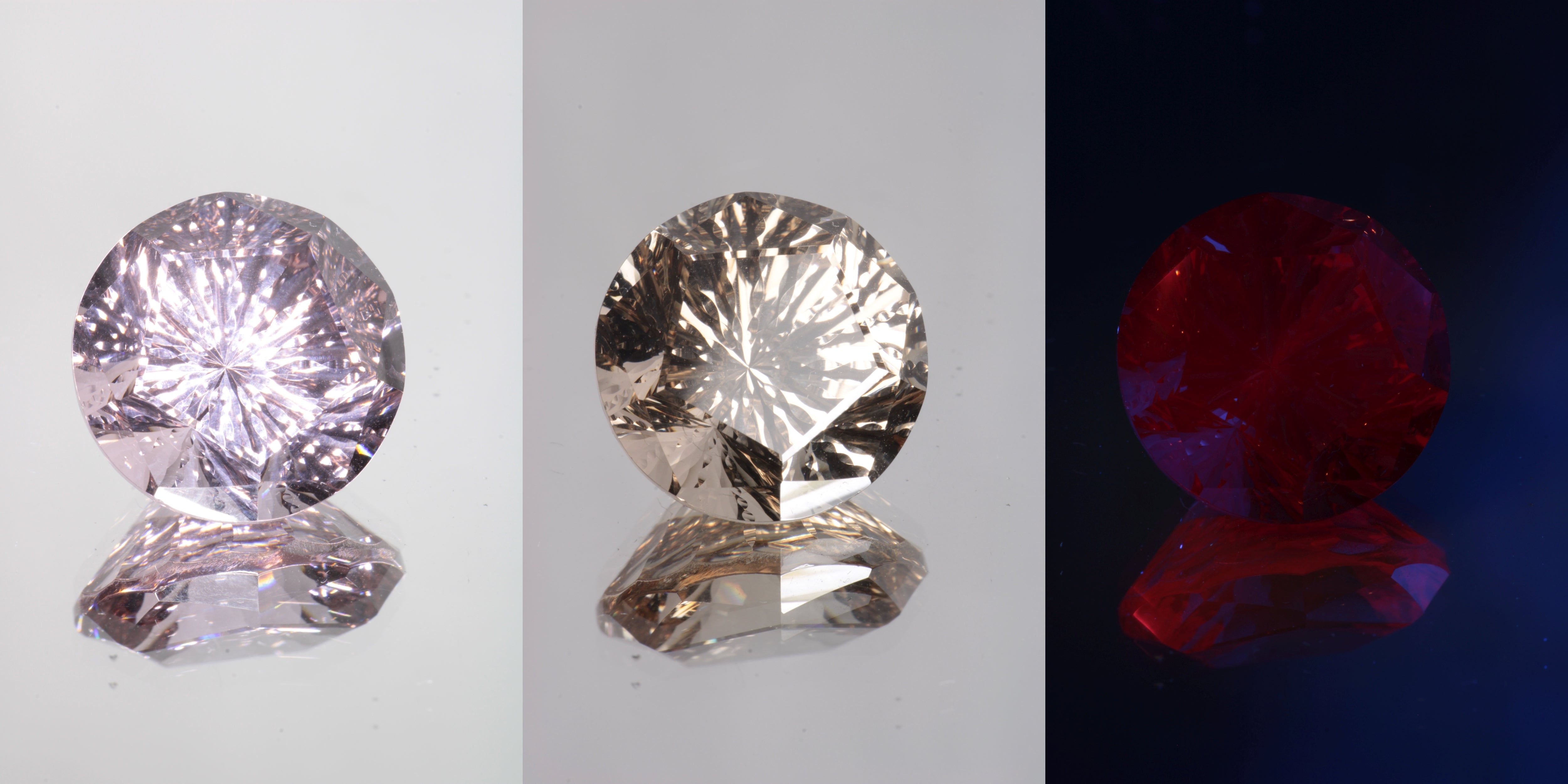 Giant Fantasy Cut Laser Garnets, Ce/Nd and Nd/Ce YAG