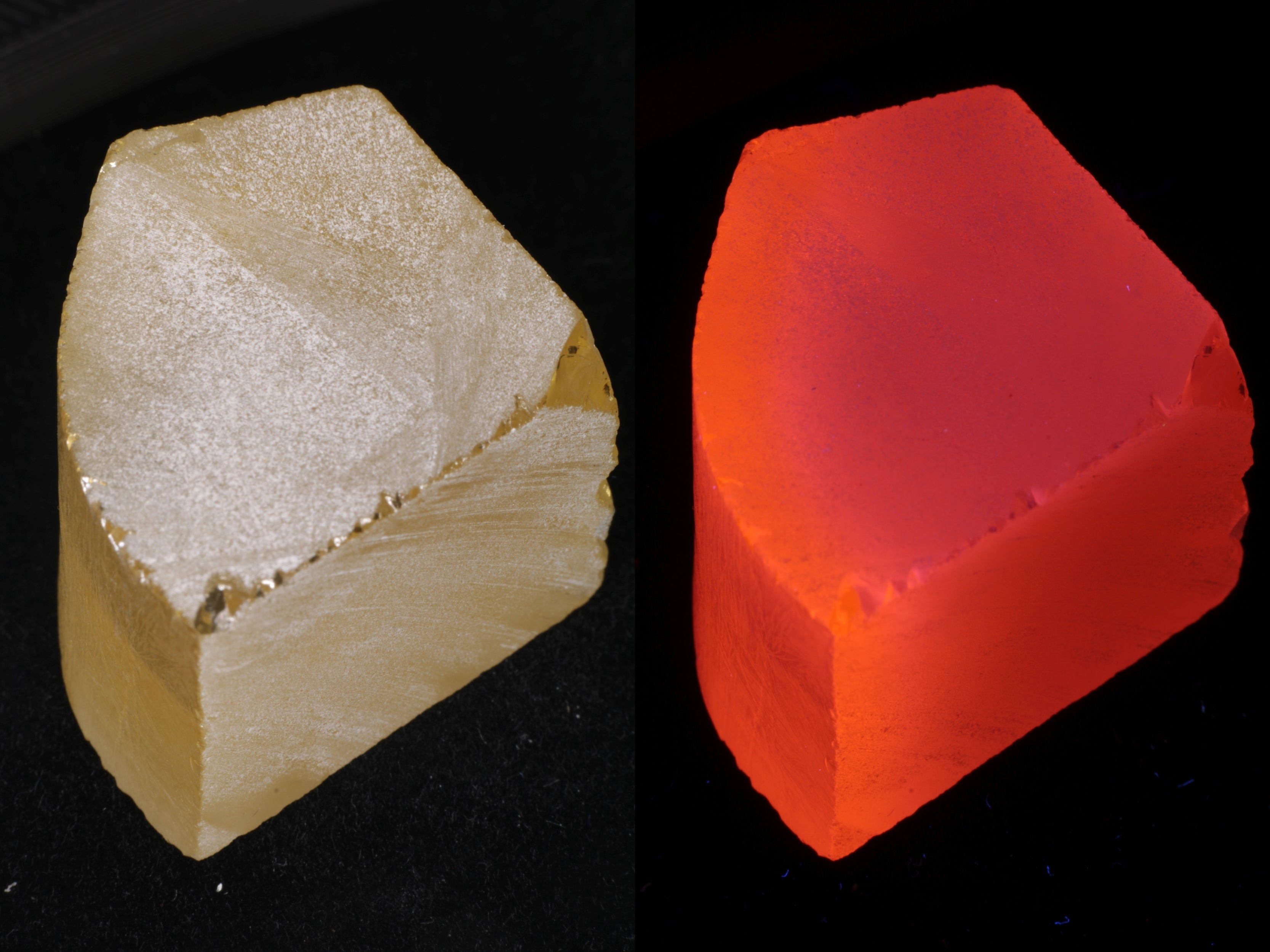 Samarium YAG Orange Glow Garnet, Experimental Crystal
